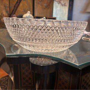 Vintage Clear Cut Glass Bowl